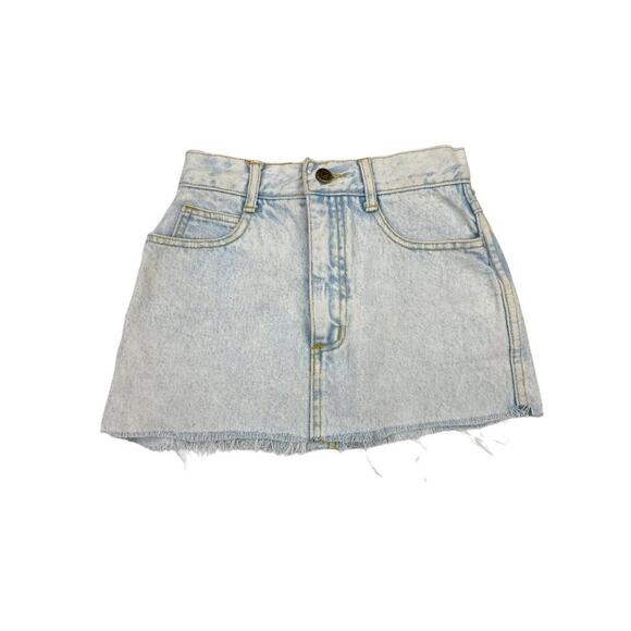 Guess - Georges Marciano Distresed Denim Mini Skirt - Picture 1 of 3